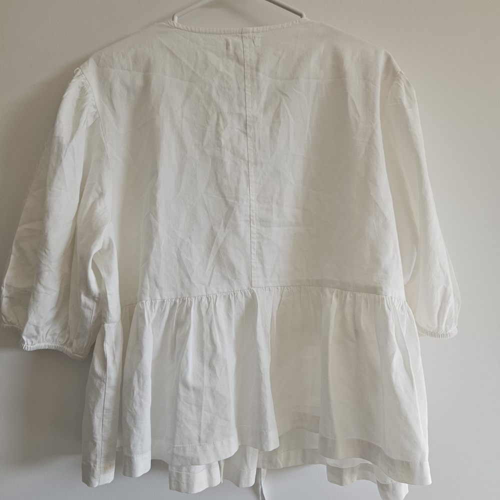 White Peplum Top - Picture 3 of 3